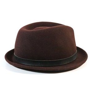 Paul Fredrick Men's Fedora Hat - Burgundy and Black